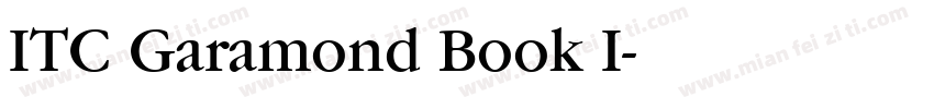 ITC Garamond Book I字体转换